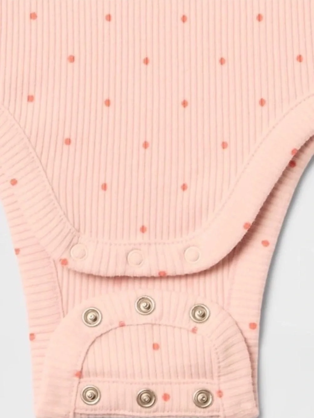 Baby Gap Grow-With-Me Tiny Rib Outfit Set Pink Heart - 6-12 Months